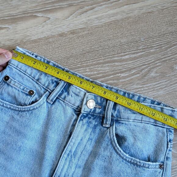 Zara Denim Midi Front Slit High Waist Zipper Jean Skirt, size S - Picture 6 of 9